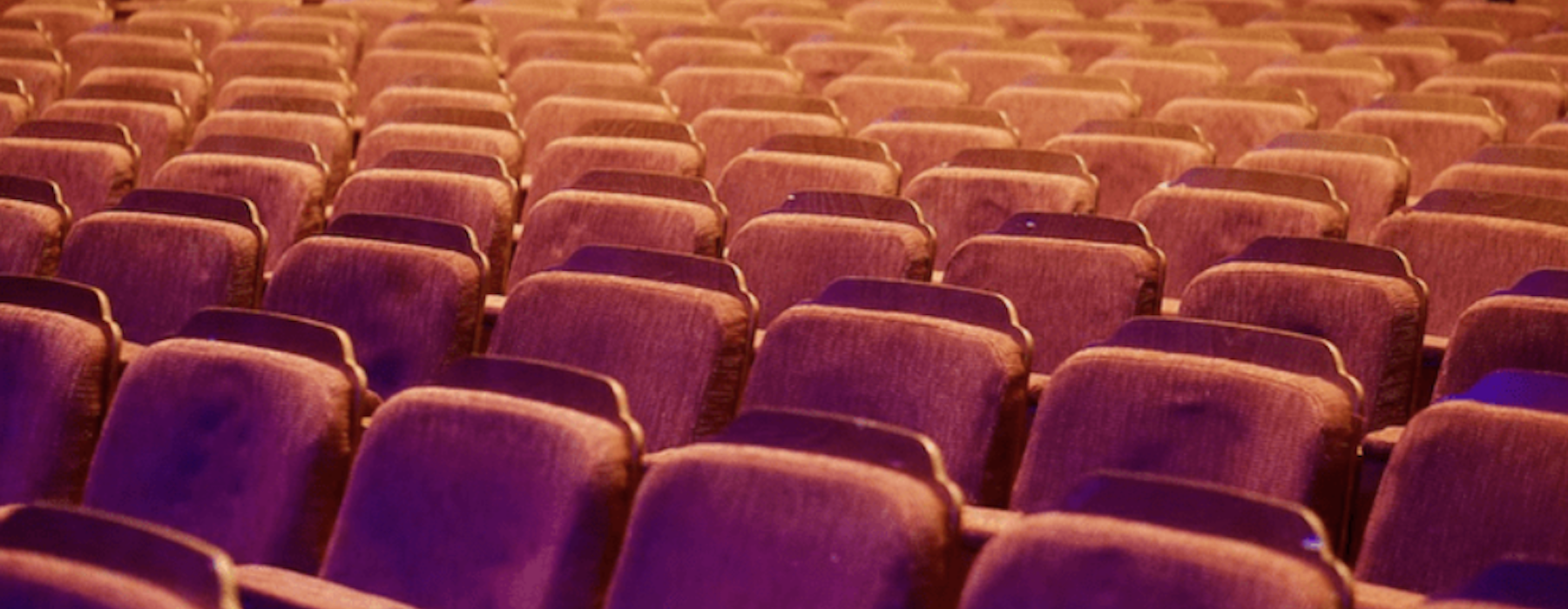 close-up of theatre seating